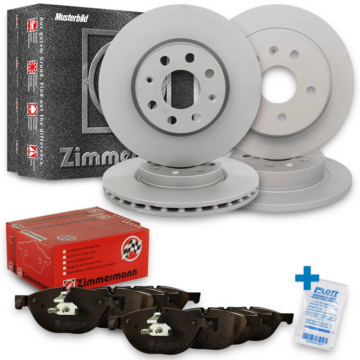 Високоякісні гальмівні колодки та диски Zimmermann для AUDI A4 Avant (8D5, B5)